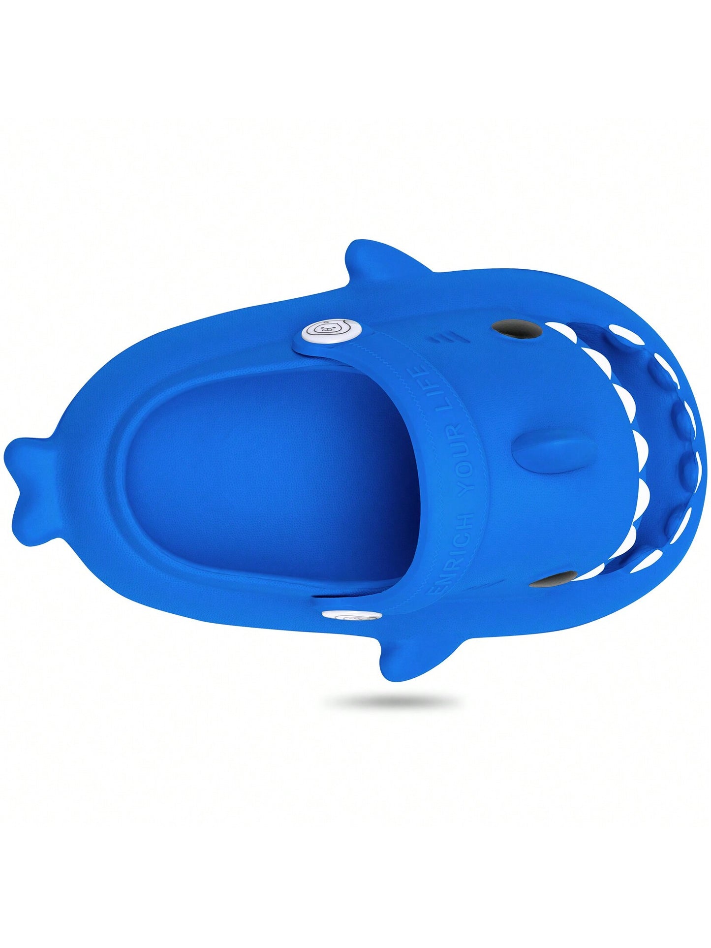 Kids Shark Cloud Slides | Toddler Boys Girls Shower Slippers | Baby Cute Cartoon Fish Clogs | Beach Pool Home Sandals | Quick Dry Non-Slip Blue