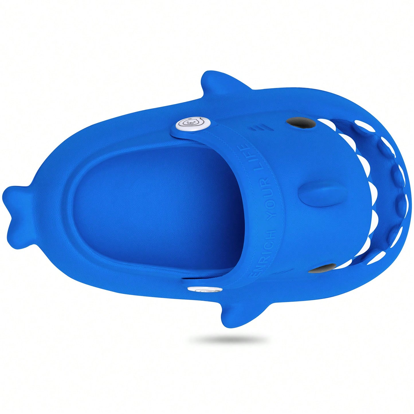 Kids Shark Cloud Slides | Toddler Boys Girls Shower Slippers | Baby Cute Cartoon Fish Clogs | Beach Pool Home Sandals | Quick Dry Non-Slip Blue