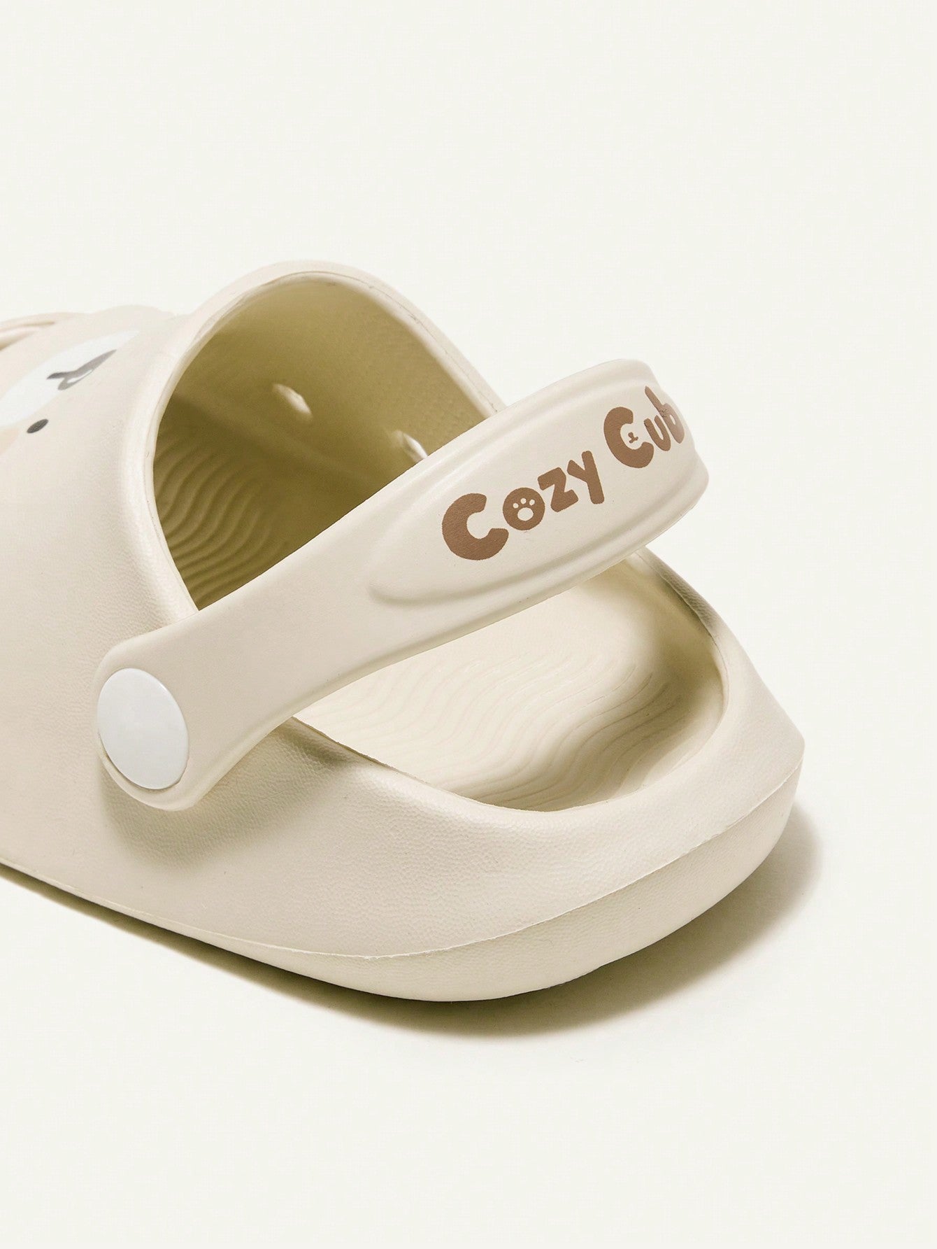 Cozy Pixies Cute Bear Pattern Breathable Soft Comfortable Anti-Slip Durable All-Match Baby Sandals With Holes Beige