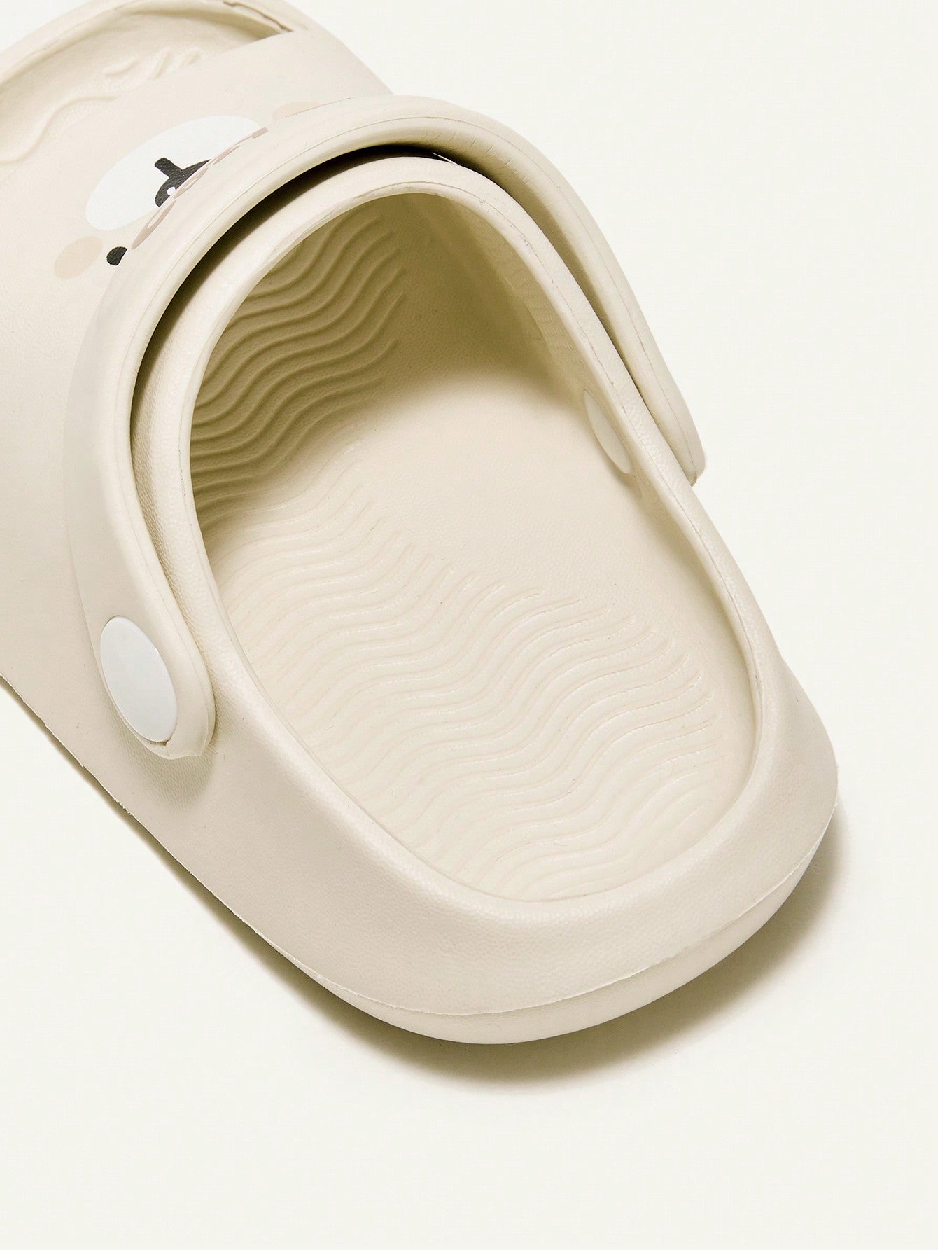 Cozy Pixies Cute Bear Pattern Breathable Soft Comfortable Anti-Slip Durable All-Match Baby Sandals With Holes Beige