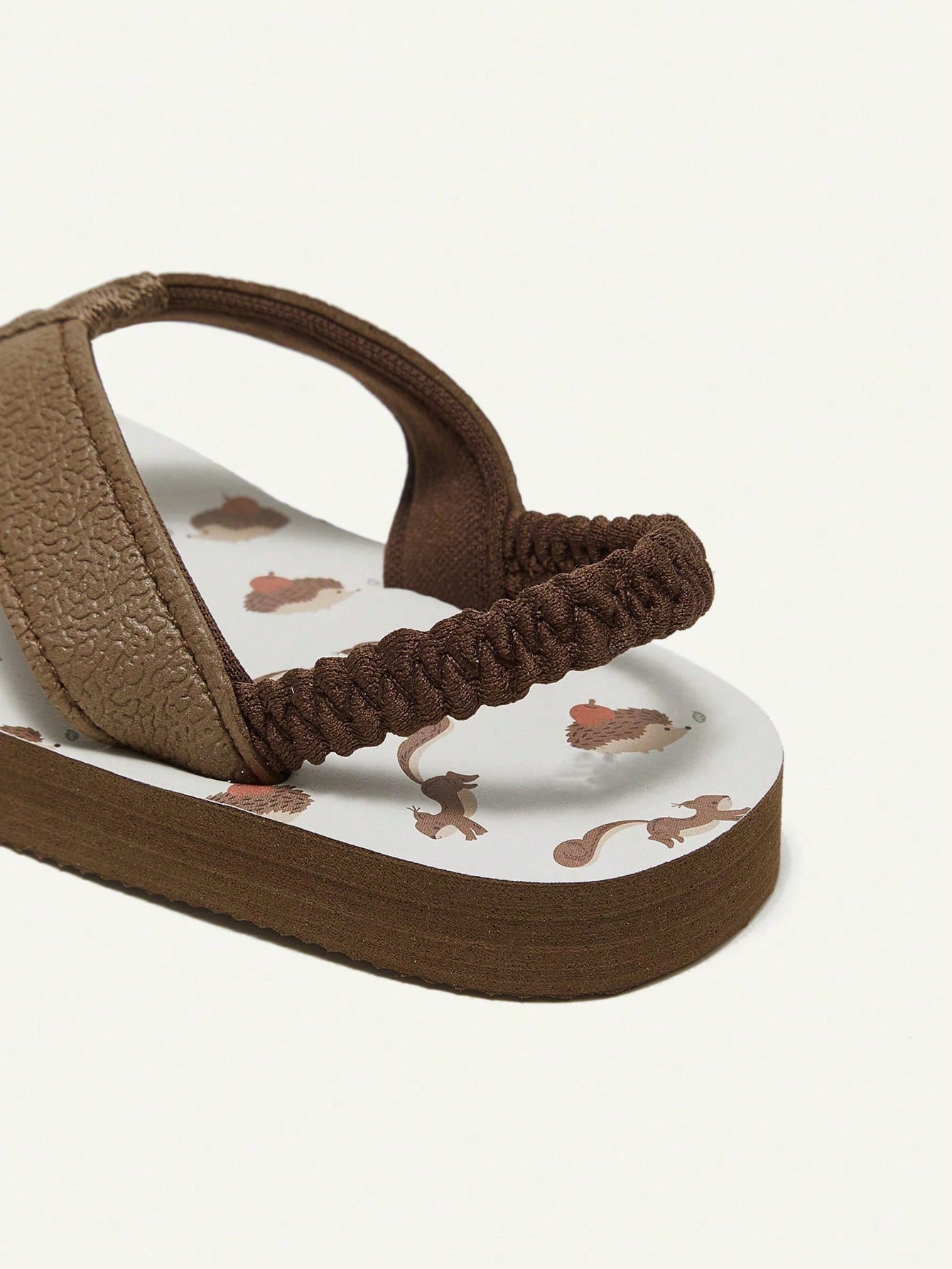 Cozy Pixies Kids' Cartoon Outdoor Eva Slippers, Breathable, Fashionable And Comfortable For Toddler Girls And Boys Brown