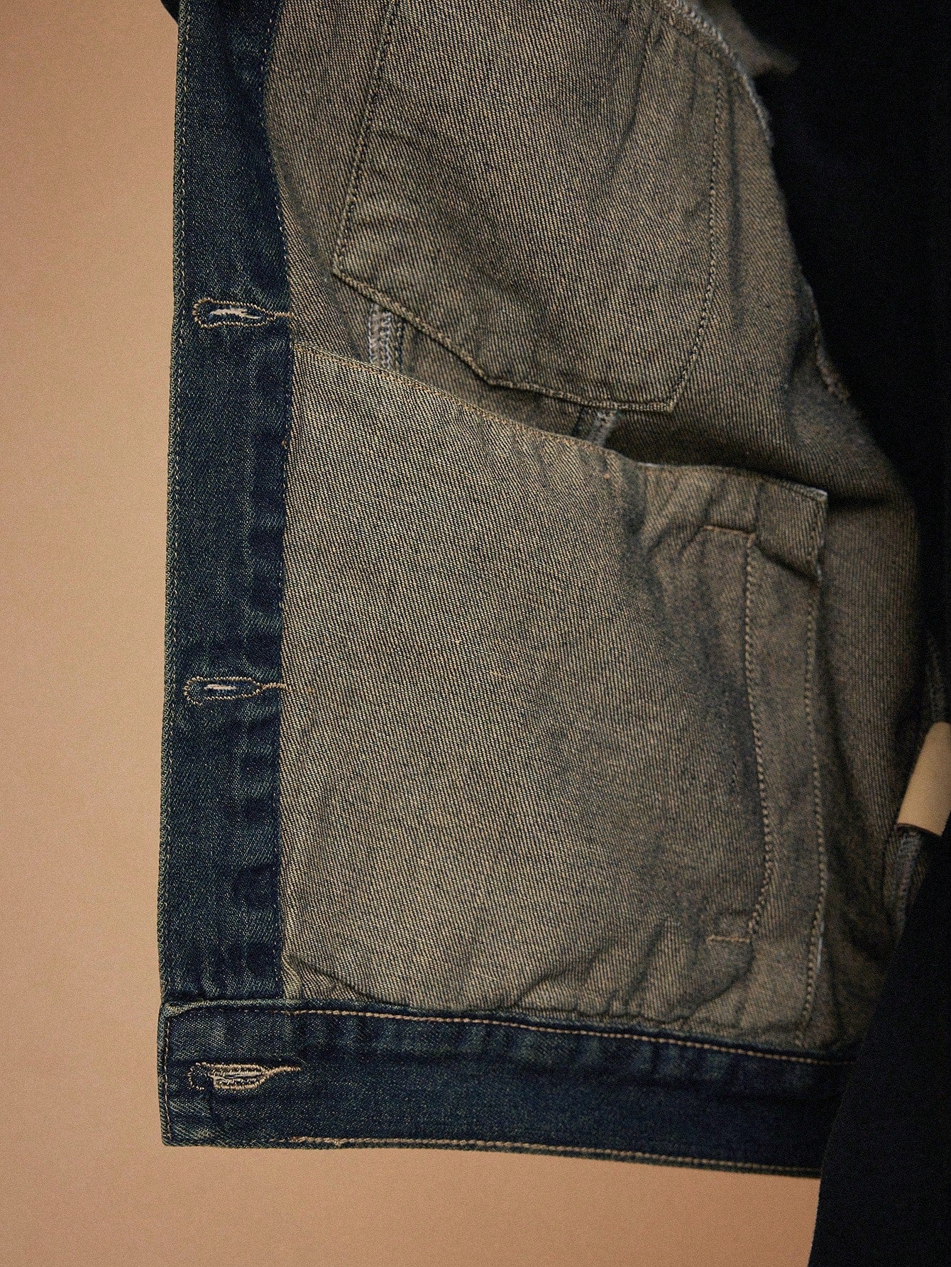 Forever 21 Dark Blue Washed Denim Jacket Blue