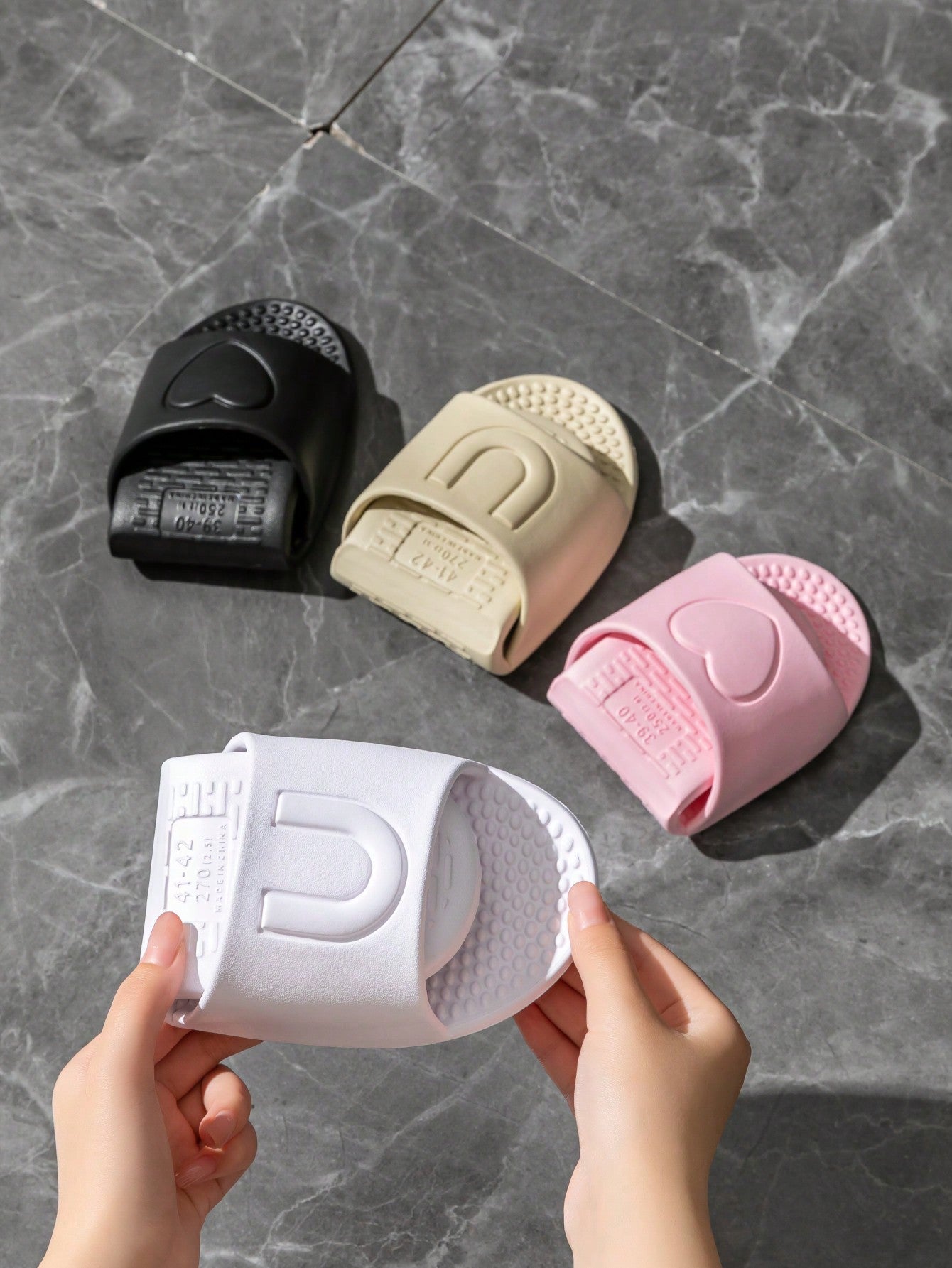 Foldable Travel Slippers, Indoor Home Bathroom Massage Slide Sandals, Unisex Travel Lightweight Quick-Dry Bathroom Slip-Resistant Flat Shoes 's