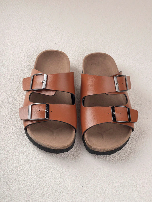 Comfortable, Lightweight And Versatile Children'S Fashion Slippers Brown