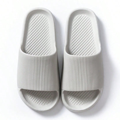 Indoor Anti-Odor Eva Slippers For Women/Men, Breathable, Non-Slip, Waterproof, Use For Home/Bathroom/Shower Grey