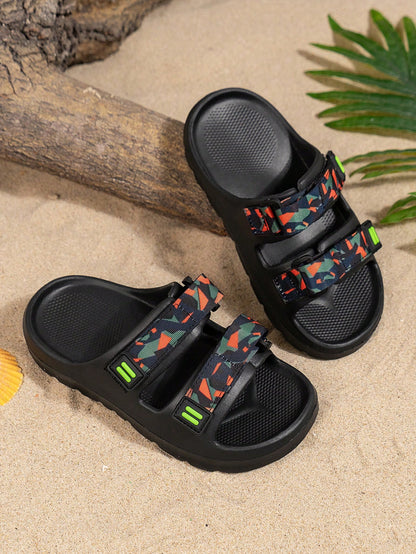 Boys' And Girls' New Style Eva Slip-On Sandals For Indoor And Outdoor Activities, 2024 Edition Orange