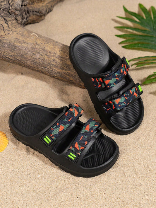 Boys' And Girls' New Style Eva Slip-On Sandals For Indoor And Outdoor Activities, 2024 Edition Orange