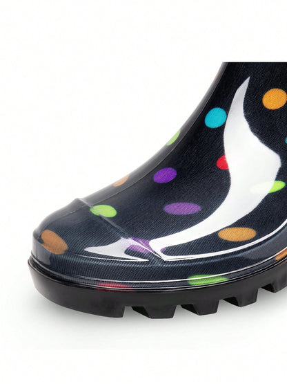 Women Wellington Boots Rain Boots Waterproof Knee High Boots, For Outdoor Garden Hiking Work Black