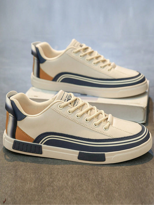 Men's Sport Shoes Summer New Leather Non-Slip Wear-Resistant Flat Comfortable Men's Skate Shoes Large Size 47 Outdoor Casual Men's Hiking Shoes Fashion Luxury Men's Flat Slip-On Sport Shoes Deodorizing Casual Leather Sport Men's Skateboard Shoes Beige