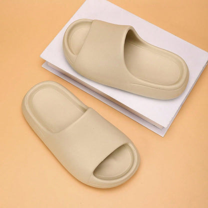 Kids Foam Slippers, Lightweight Non-Slip Soft Bottom, Middle/Big Kids, Casual, Quick-Drying, Minimalist Strap, Beige Color, Unisex Beach Sandals Beige
