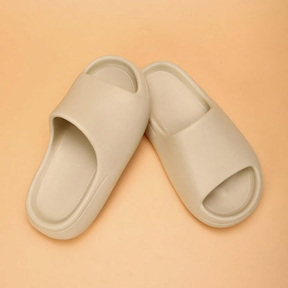 Kids Foam Slippers, Lightweight Non-Slip Soft Bottom, Middle/Big Kids, Casual, Quick-Drying, Minimalist Strap, Beige Color, Unisex Beach Sandals Beige