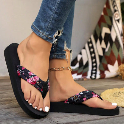 Women's Flip Flops - European & American Style Lightweight Comfortable Casual House Thong Sandals - Beach Slippers Black