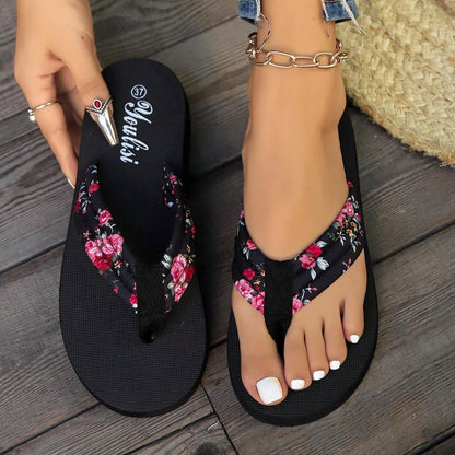 Women's Flip Flops - European & American Style Lightweight Comfortable Casual House Thong Sandals - Beach Slippers Black